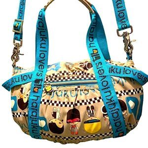 HARAJUKU LOVERS Gwen StefaniLARGE PURSE turquoise beige crossbody+ purse